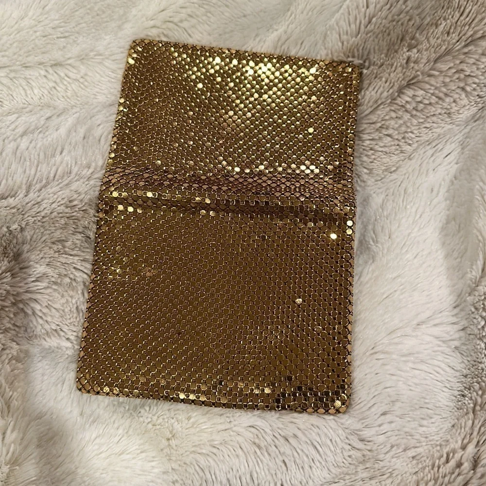 Whiting & Davis VINTAGE Gold Mesh Folded Wallet